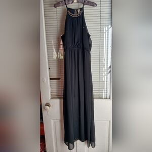 Elegant Black Halter Dress